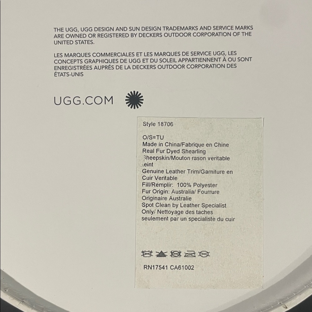 UGG Cream and Tan Sheepskin Pillow - Picture 5 of 5